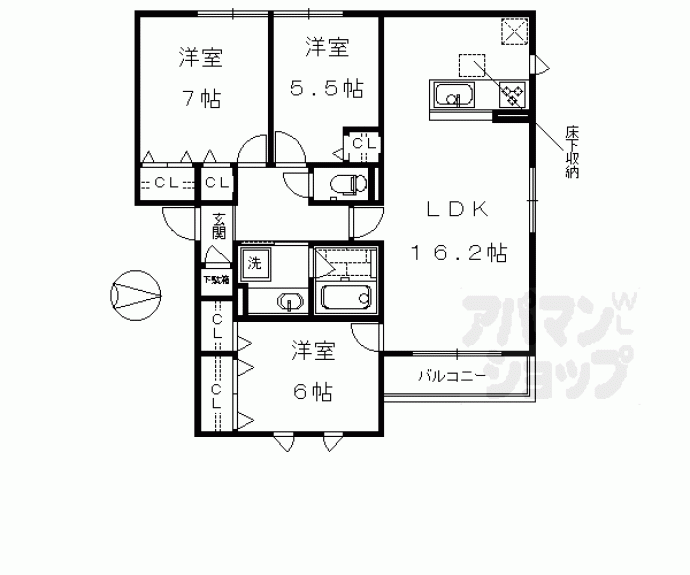 【リアンファミリアルⅠ・Ⅱ棟】間取