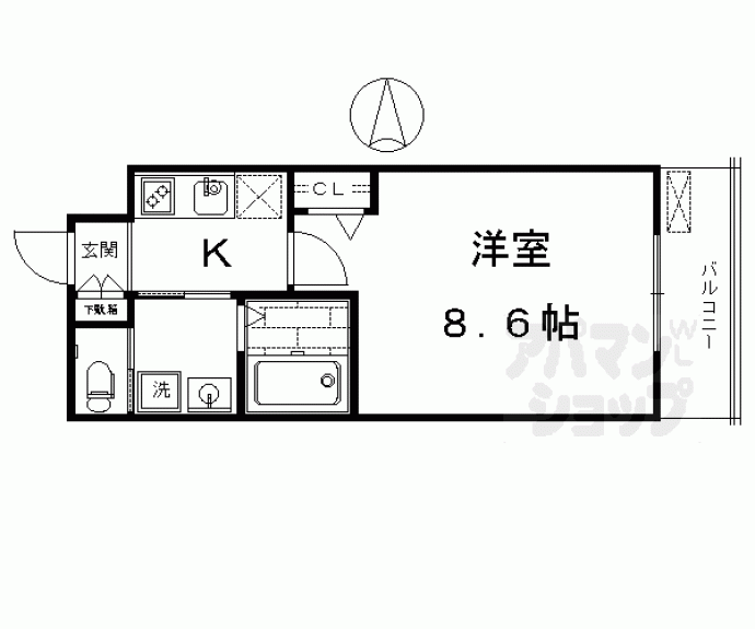 【サムティ京都西大路】間取