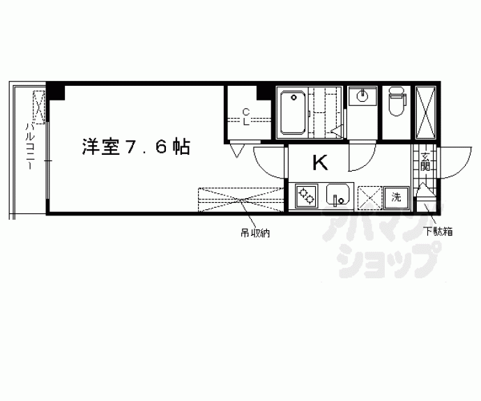 【フラッティ西大路花屋町】間取