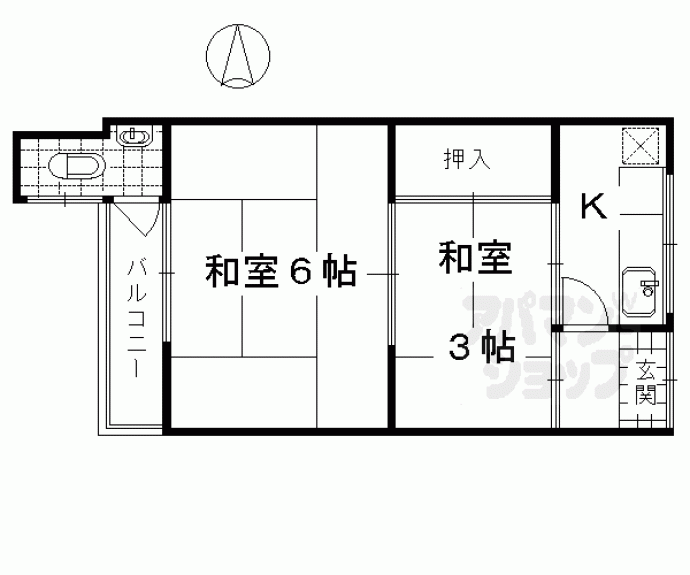 【第三洛南荘】間取