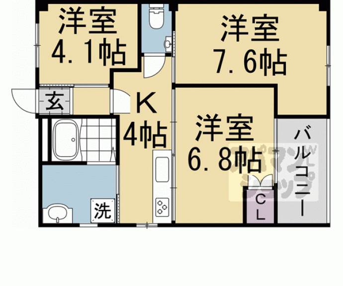 【メゾンむらい】間取