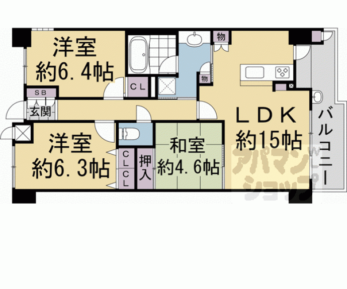 【リソシエ今出川聚楽邸】間取