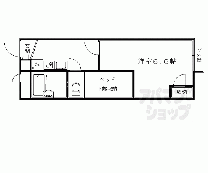 【レオパレス二条城北】間取