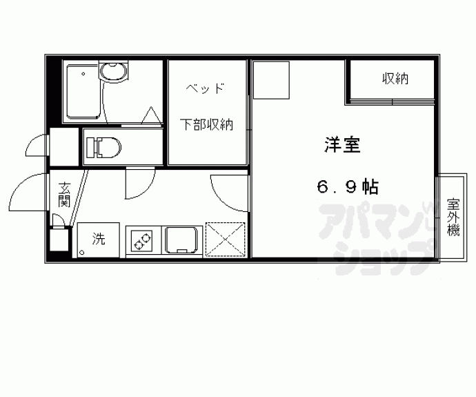 【レオパレス北野】間取