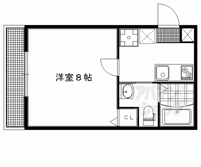 【フラッティ吉野町Ａ】間取