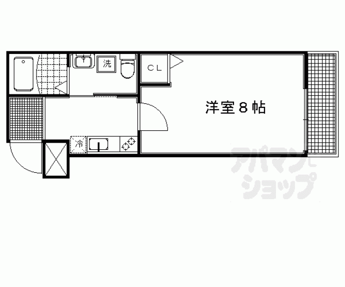 【フラッティ千本上立売】間取