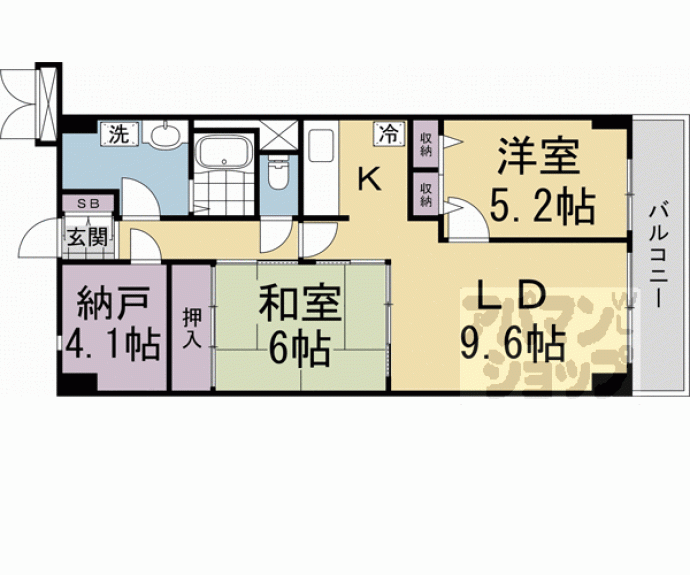 【大晋メゾネ西陣今出川】間取