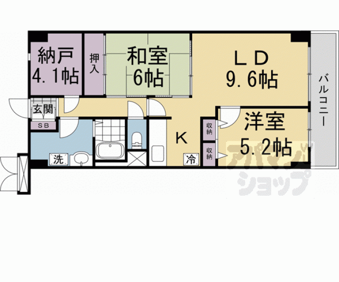 【大晋メゾネ西陣今出川】間取