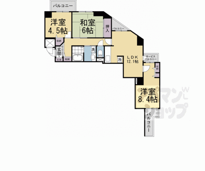 【大晋メゾネ西陣今出川】間取
