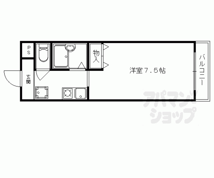 【ホワイトハイム北荒見】間取