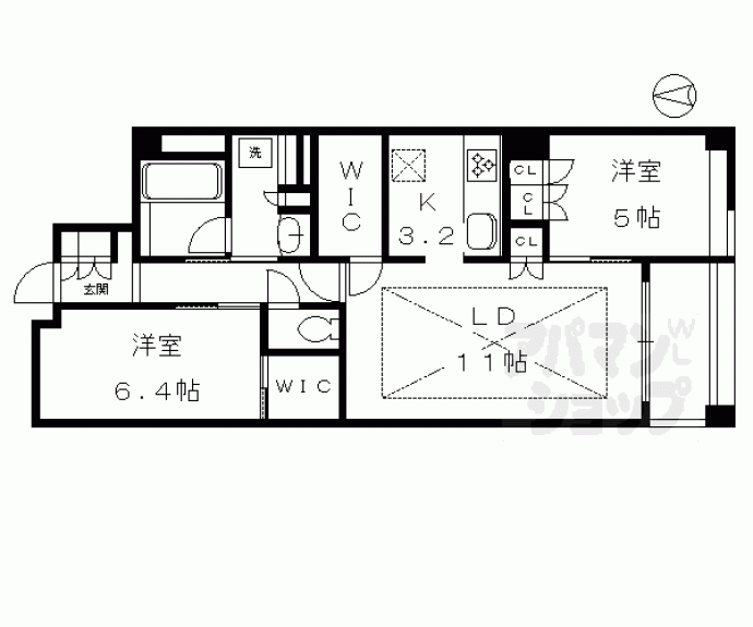 【フォルム京都下鴨】間取