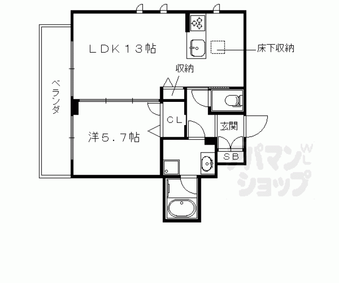 【シャーメゾン紫野】間取