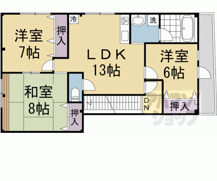 【アベニール修学院】間取