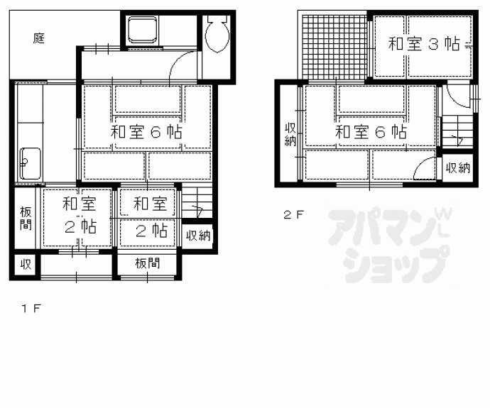 【吉田下阿達町貸家２２－１】間取