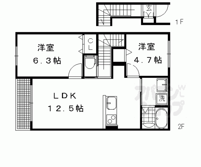 【Ｖｉｌｌａ　Ｈ　宝ヶ池】間取