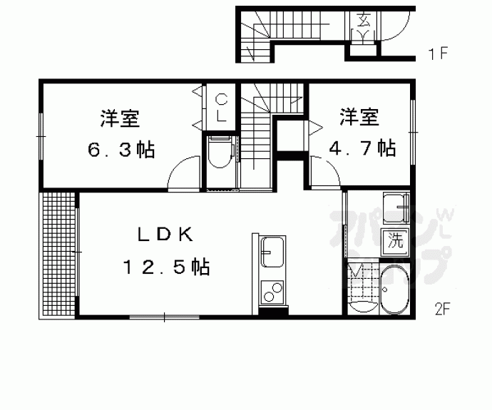 【Ｖｉｌｌａ　Ｈ　宝ヶ池】間取