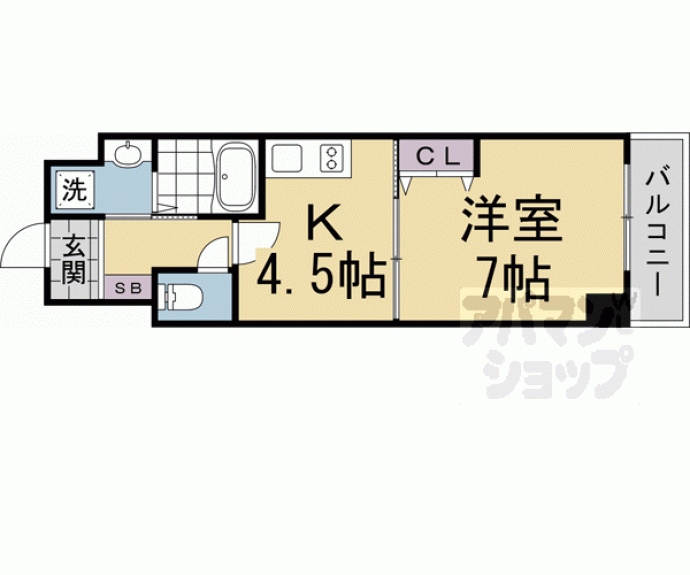 【エス・キュート京都下鴨東】間取