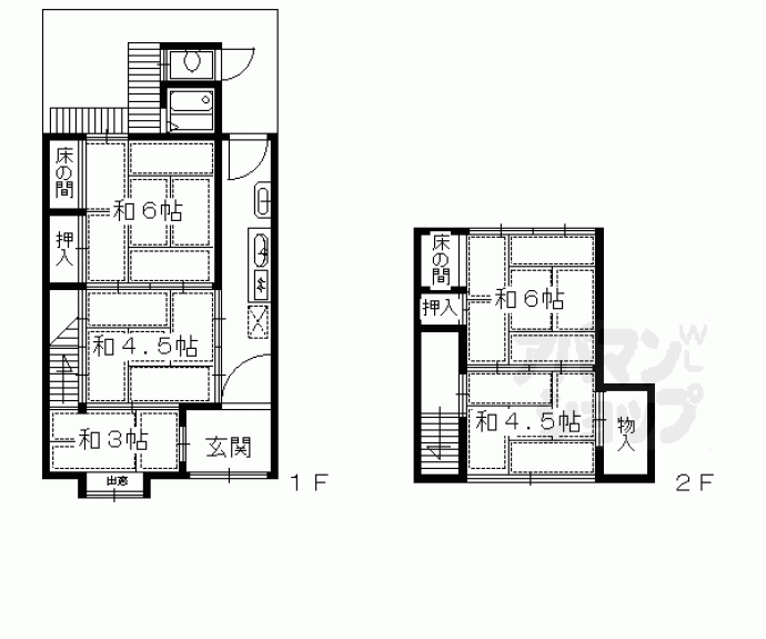 【田中下柳町貸家１３】間取