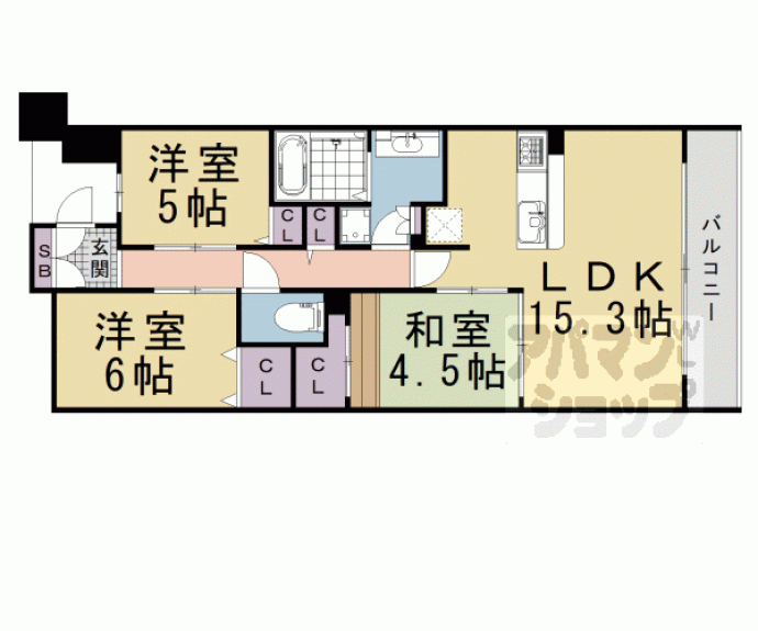 【イニシア京都一乗寺】間取