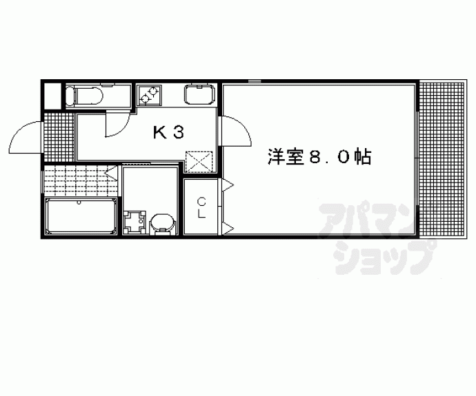 【パルティール北白川】間取