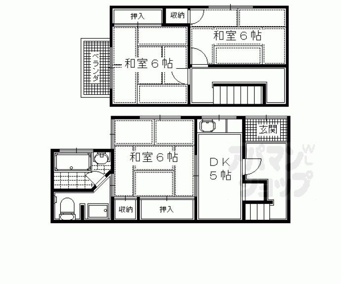 【田中下柳町貸家８－１１】間取