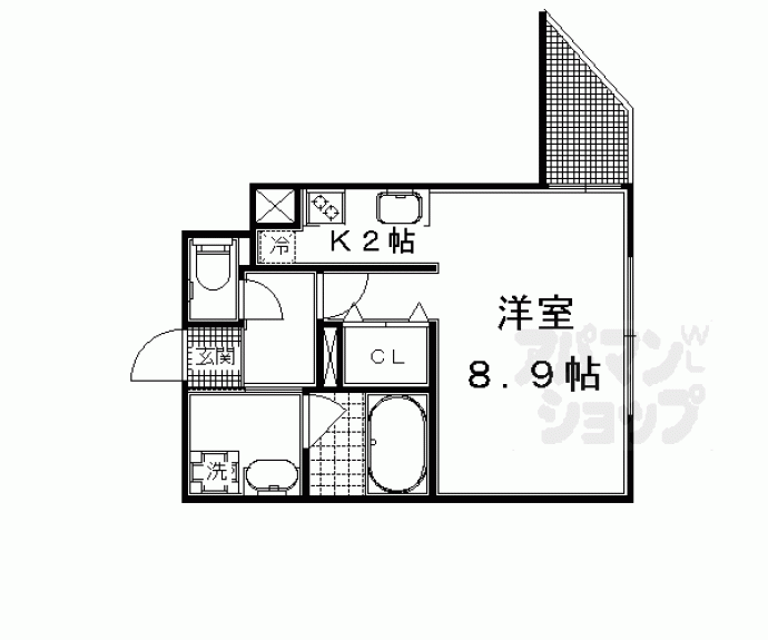 【ブランネージュ銀閣寺道】間取