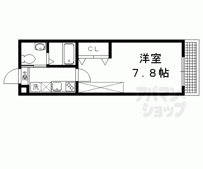 【フラッティ衣笠】間取