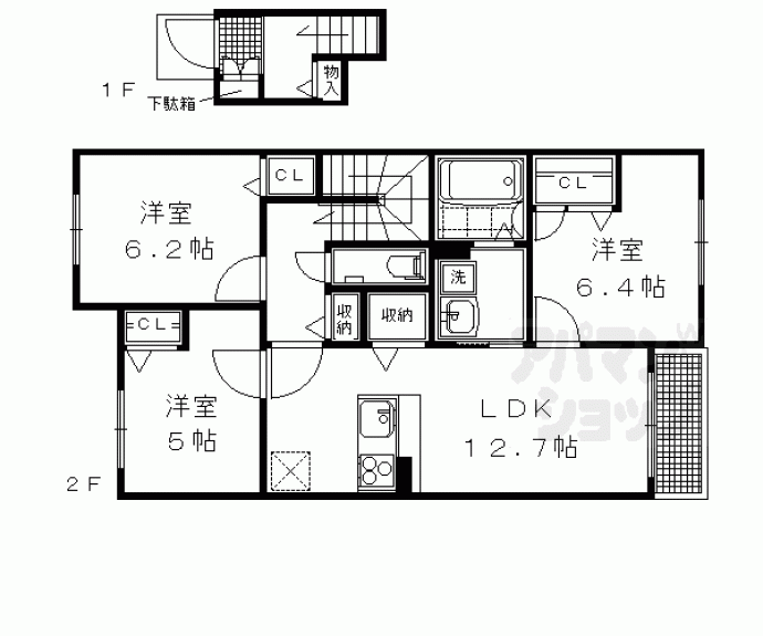【ドゥエール洛北】間取