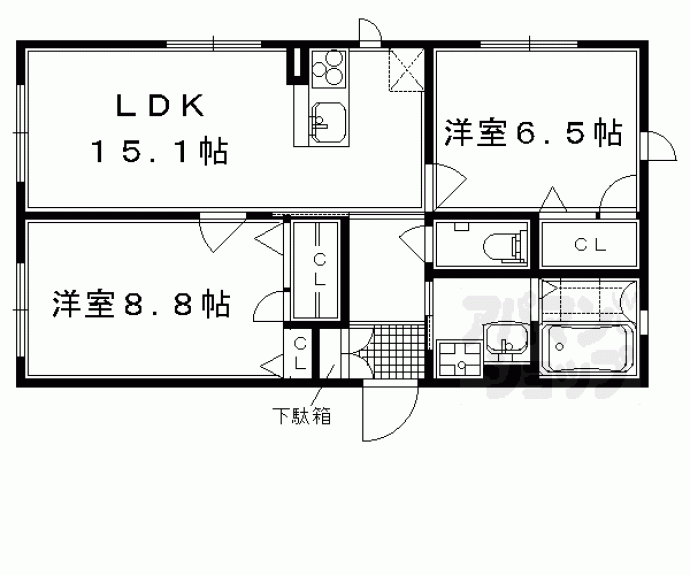 【パークサイドユキ　（ＰＡＲＫ　Ｓｉｄｅ　ＹＵＫＩ）】間取