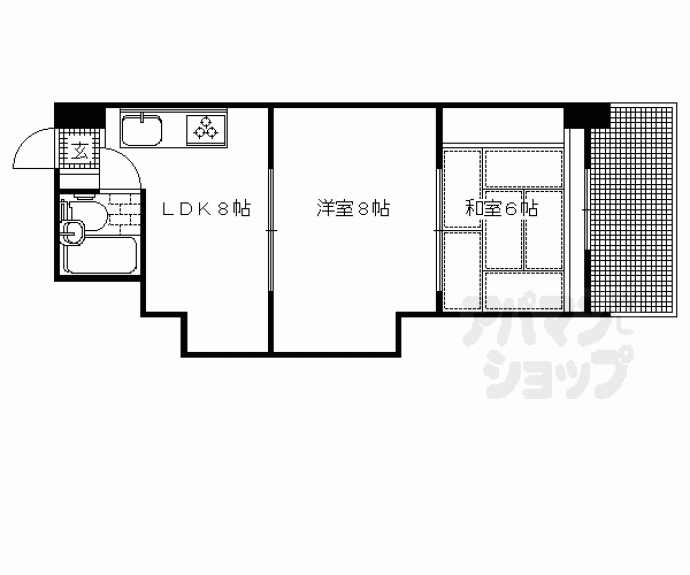 【ハイツとういん】間取
