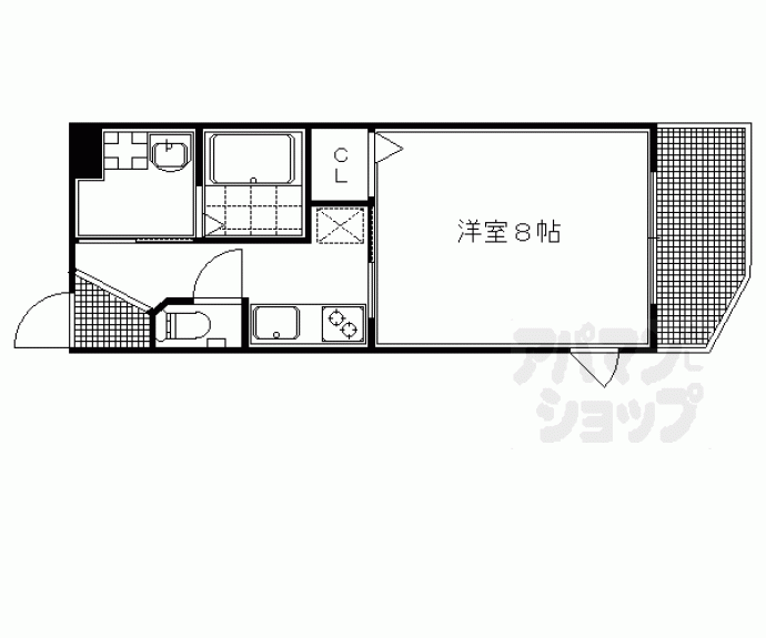 【ウエストコート北白川】間取