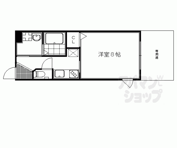 【ウエストコート北白川】間取