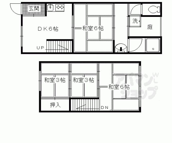 【下鴨松ノ木町３６－２貸家】間取