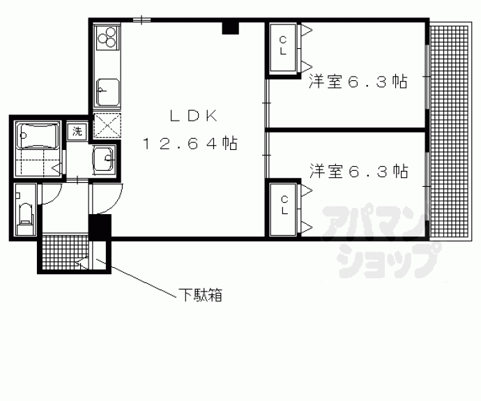 【グリーンヒル北山通り】間取