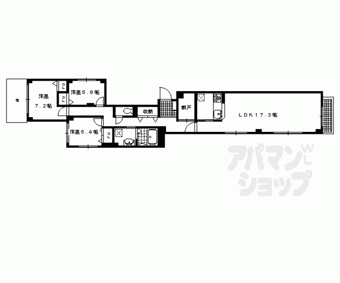 【CoCo東山三条】間取