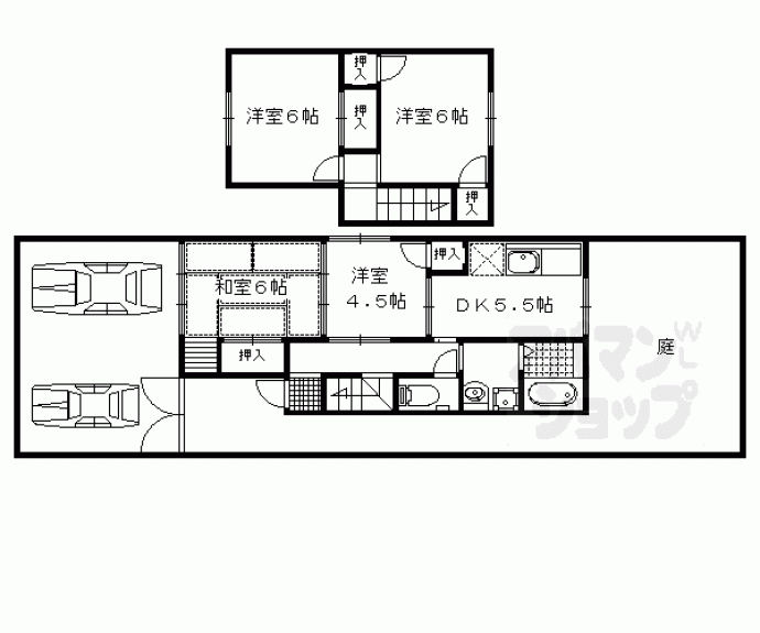 【下鴨夜光町貸家3】間取