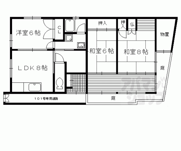 【りぷる壱番館】間取