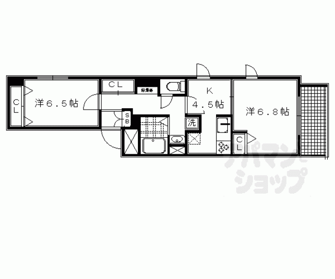 【メゾン・ド・フルール武者小路】間取