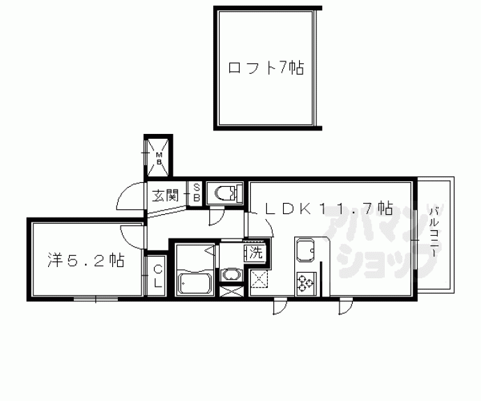 【メゾン・ド・フルール武者小路】間取
