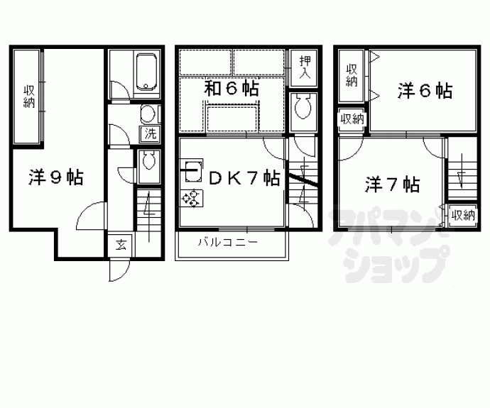 【伊佐町貸家】間取