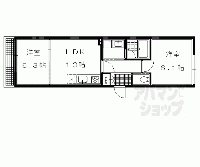 【ブローニュ府庁前】間取