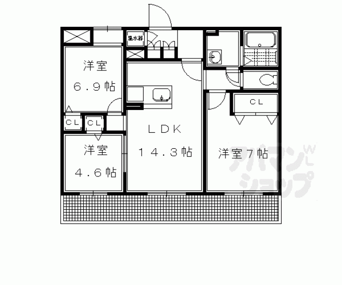 【シルクメゾン弾正町】間取