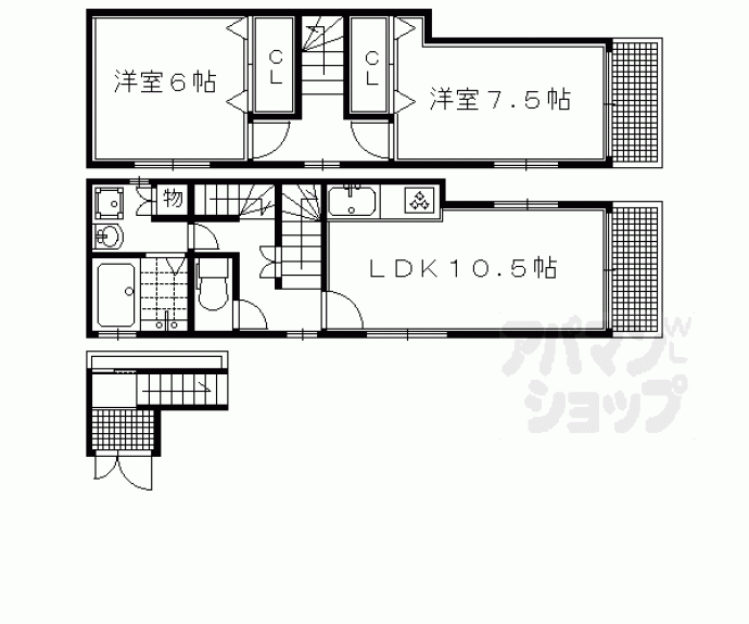 【裏築地町貸家】間取