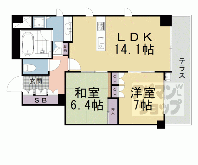 【ゼファー京都上長者町通】間取
