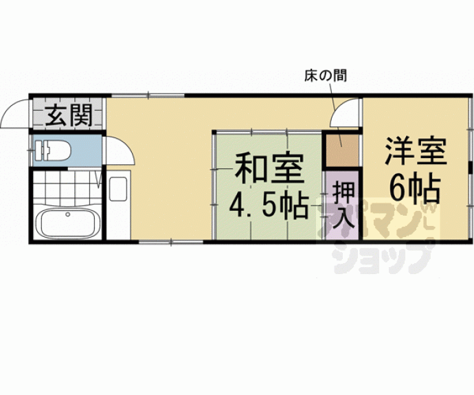 【上京区上立売町貸家】間取