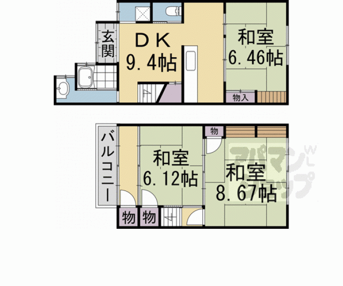 【上京区十念寺前町貸家】間取