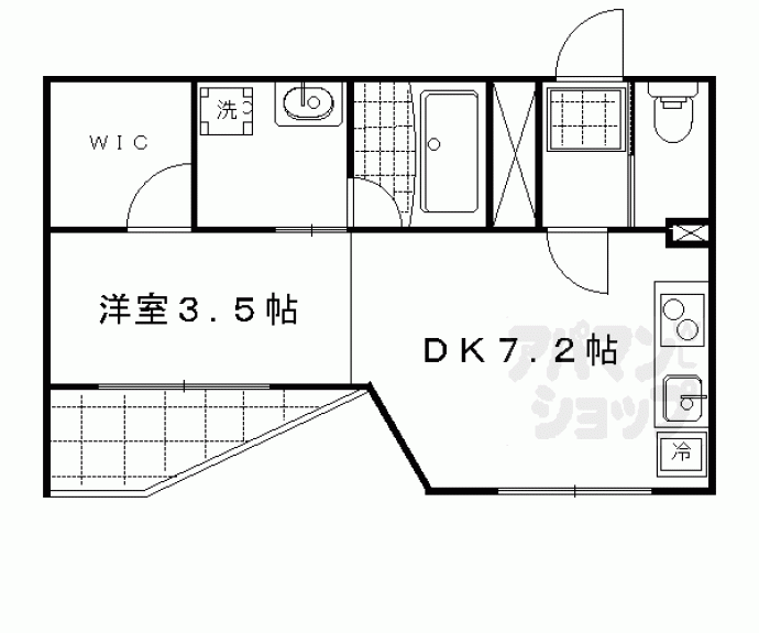 【ブランネージュ二条城北】間取