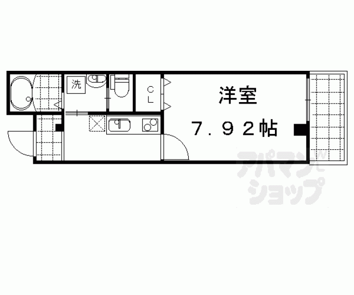 【ＭＥＳＡ　ＶＥＲＤＥ　二条城北】間取