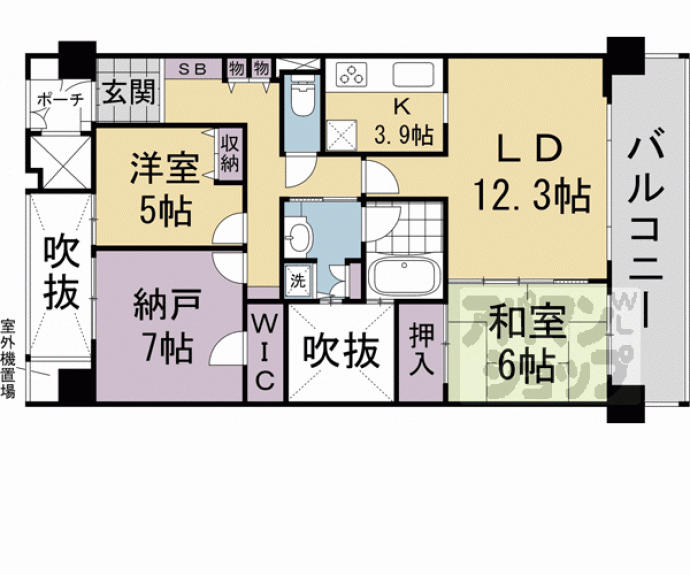 【御所西勘解由小路アーバンライフ】間取