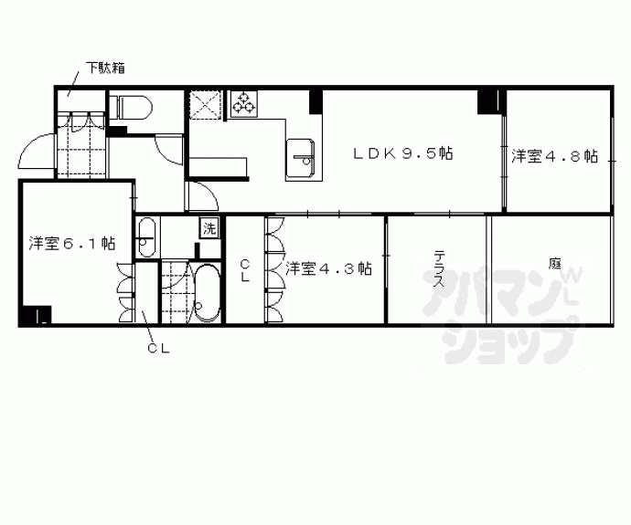 【ブランシエラ二条城】間取